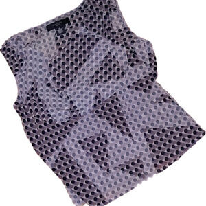 Jones Wear Purple Polka dot Top 10P